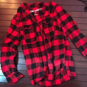 Flannel Button-up Shirt